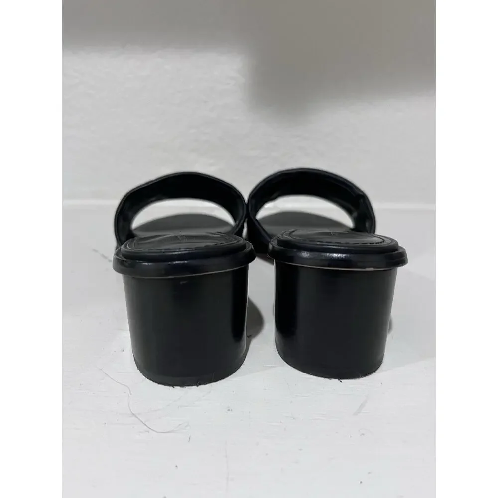 Tory Burch Black and Gold Heels - Picture 2 of 8